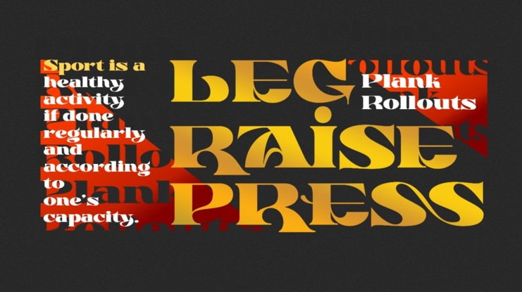 Plank Rollouts Display Font