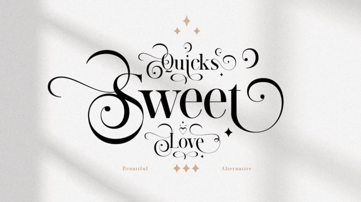 Quicks Sweet Love Display Font