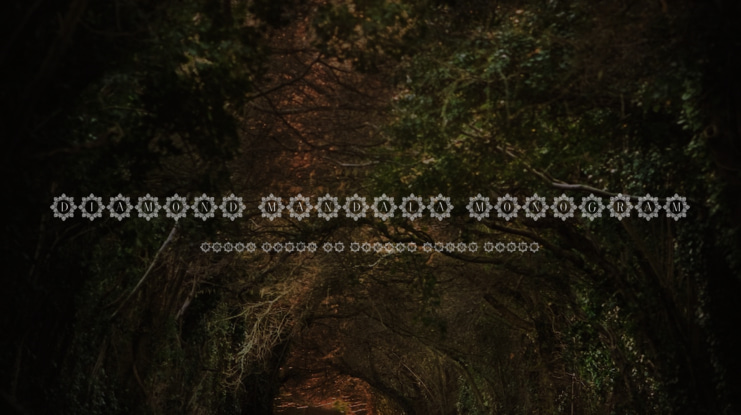 Diamond mandala monogram Font