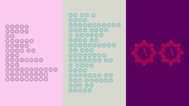 Diamond mandala monogram Font