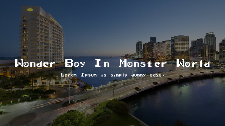 Wonder Boy In Monster World Font