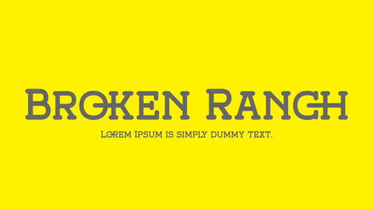 Broken Ranch Font