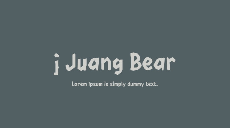 j Juang Bear Font