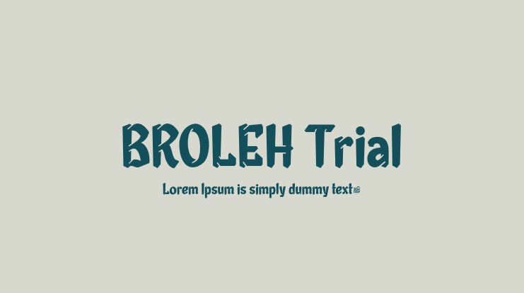 BROLEH Trial Font