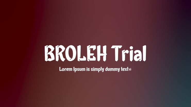 BROLEH Trial Font