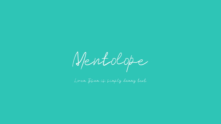 Mentolope Font
