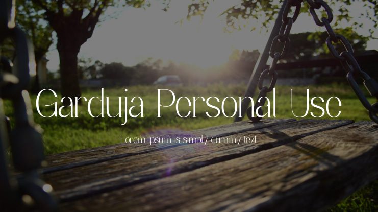 Garduja Personal Use Font