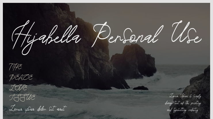Hijabella Personal Use Font
