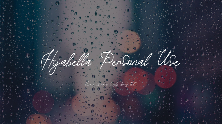Hijabella Personal Use Font