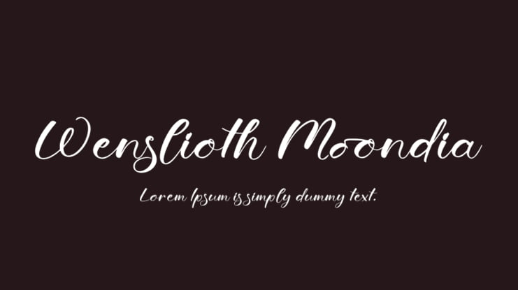 Wenslioth Moondia Font