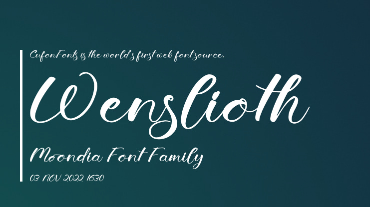Wenslioth Moondia Font