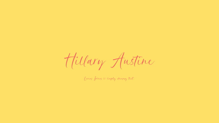 Hillary Austine Font