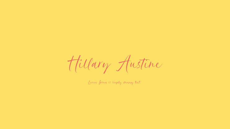 Hillary Austine Font