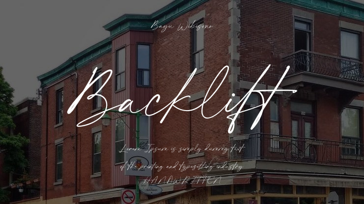 Backlift Font