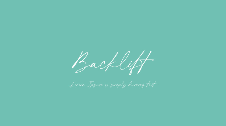 Backlift Font