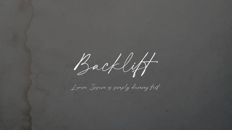 Backlift Font