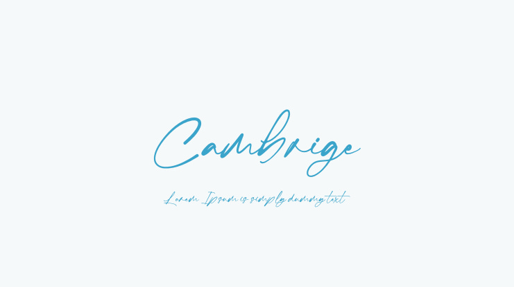 Cambrige Font