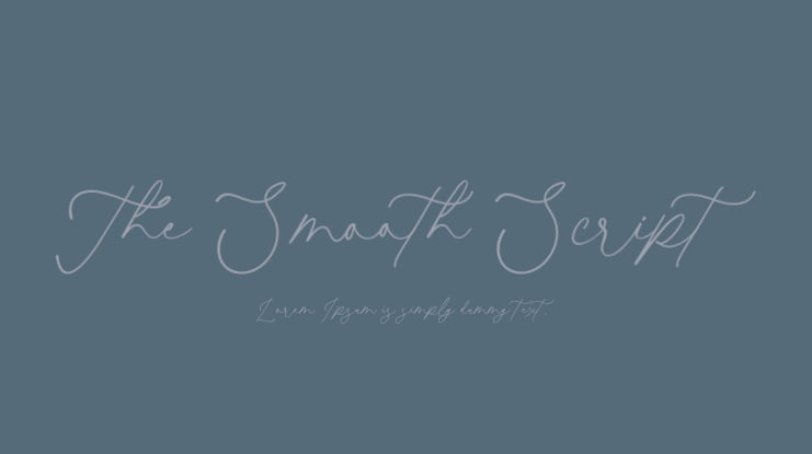 The Smooth Script Font