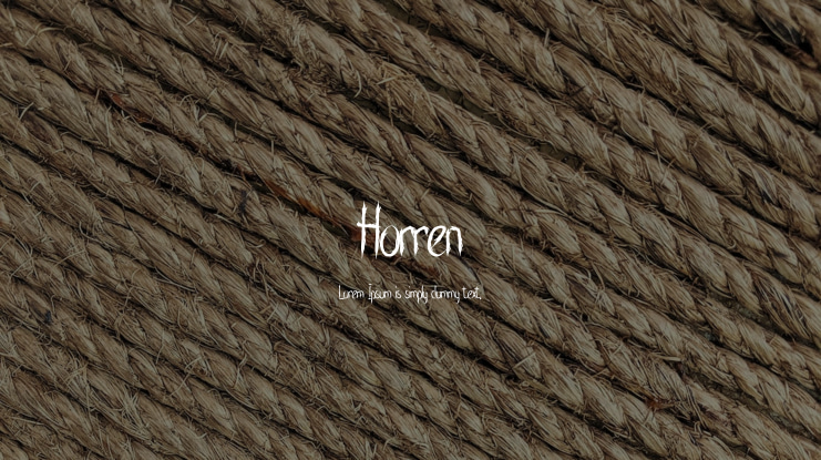 Horren Font