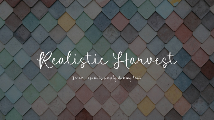 Realistic Harvest Font