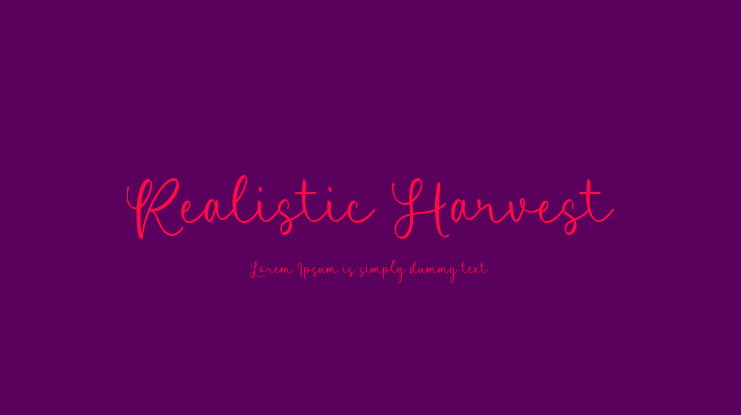 Realistic Harvest Font