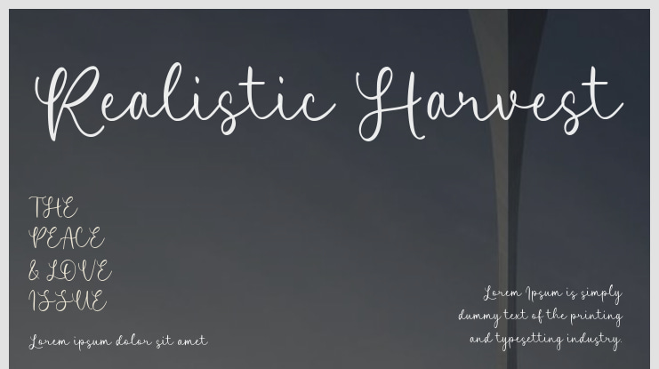 Realistic Harvest Font