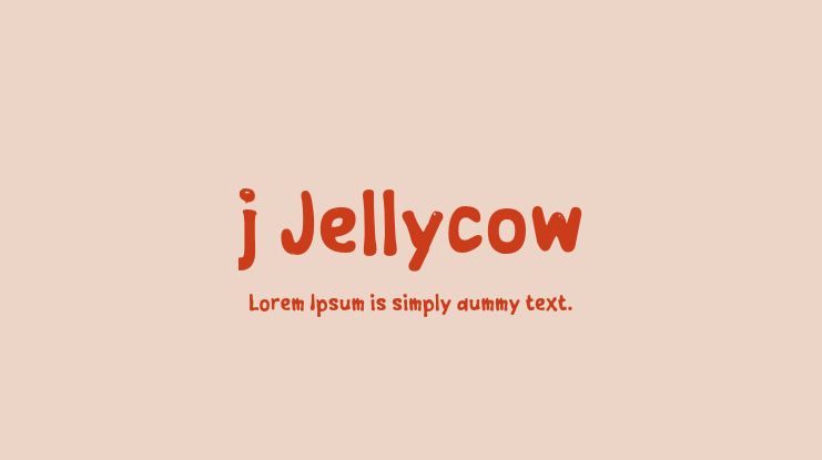 j Jellycow Font