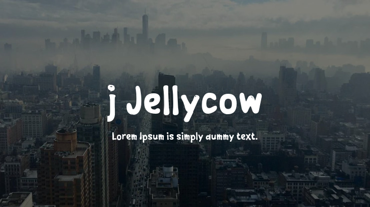 j Jellycow Font