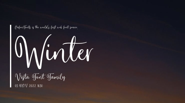 Winter Vista Font