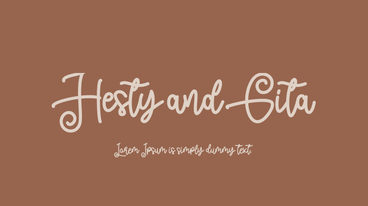 Hesty and Gita Font