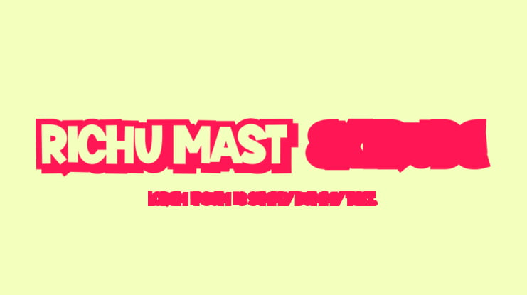 Richu Mast Extrude Font Family