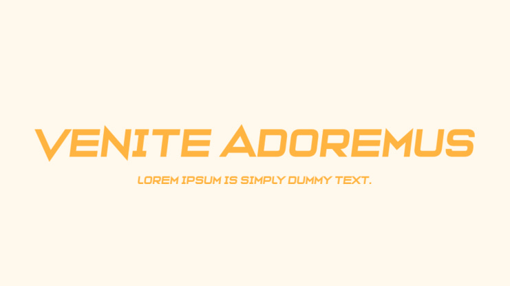 Venite Adoremus Font Family
