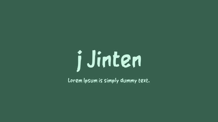 j Jinten Font