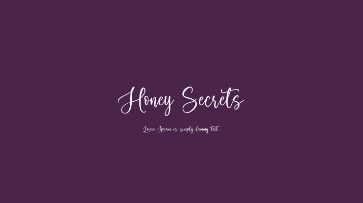 Honey Secrets Font