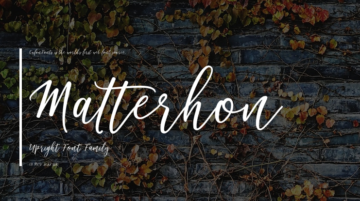 Matterhon Upright Font Family