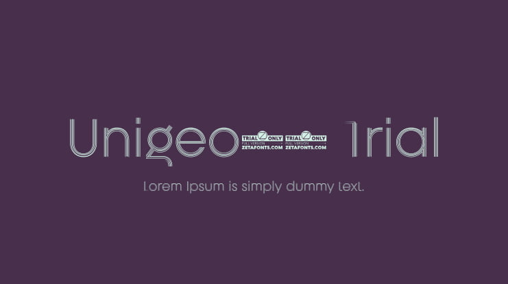 Unigeo64 Trial Font Family