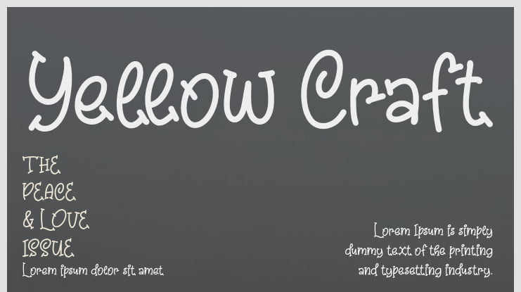 Yellow Craft Font Family