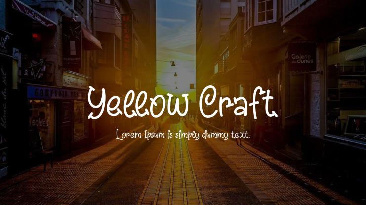 Yellow Craft Font Family