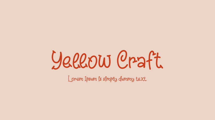 Yellow Craft Font Family