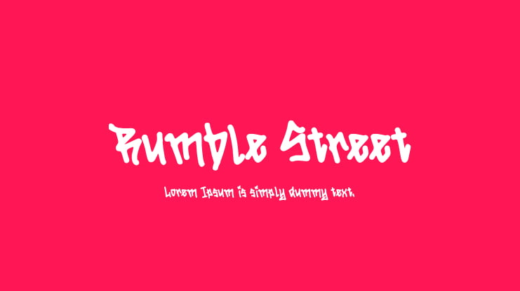 Rumble Street Font