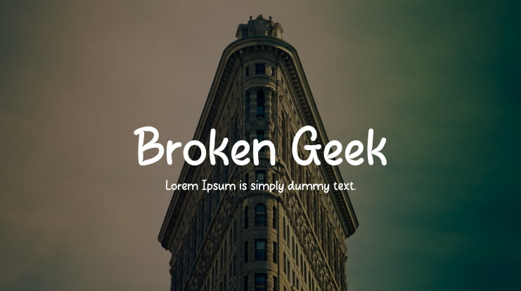 Broken Geek Font
