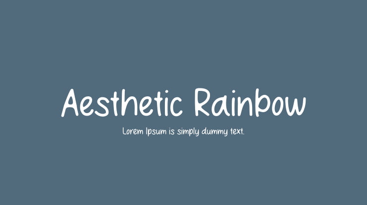 Aesthetic Rainbow Font