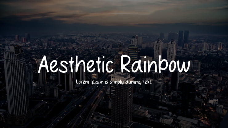Aesthetic Rainbow Font