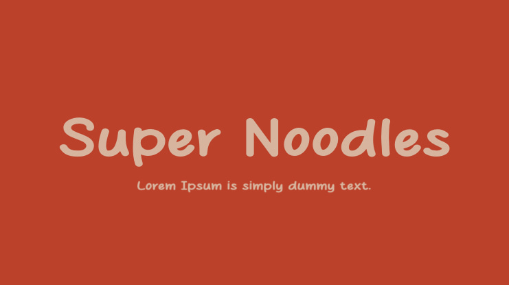 Super Noodles Font