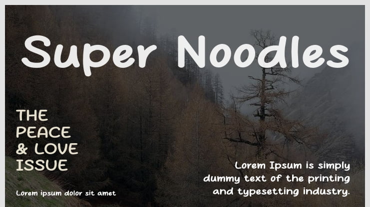 Super Noodles Font