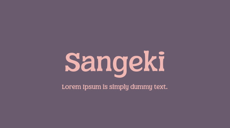 Sangeki Font