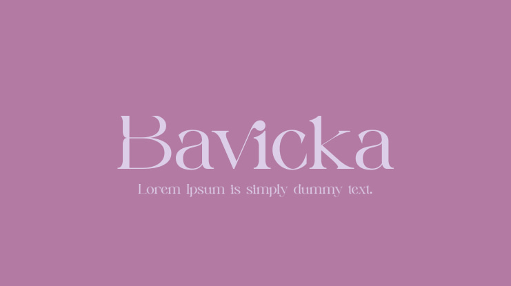 Bavicka Font