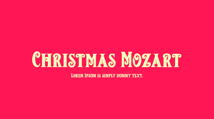 Christmas Mozart Font