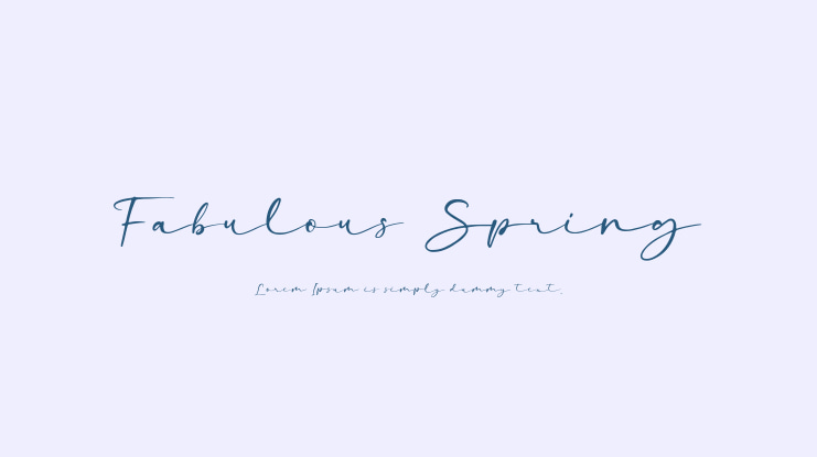 Fabulous Spring Font