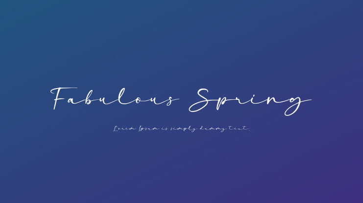 Fabulous Spring Font